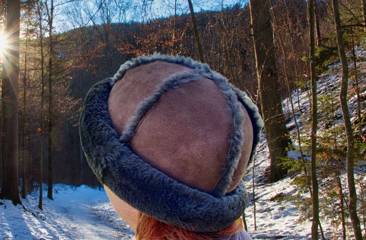 6 Panel Sheepskin Bucket Hat